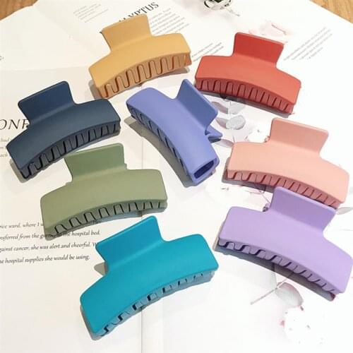 5PCS Women Multicolor Hair Clip Simple Strong Hold No-slip Hair Claw Clip Fashion Geometric Grip Clip Hairpins Crab Claws