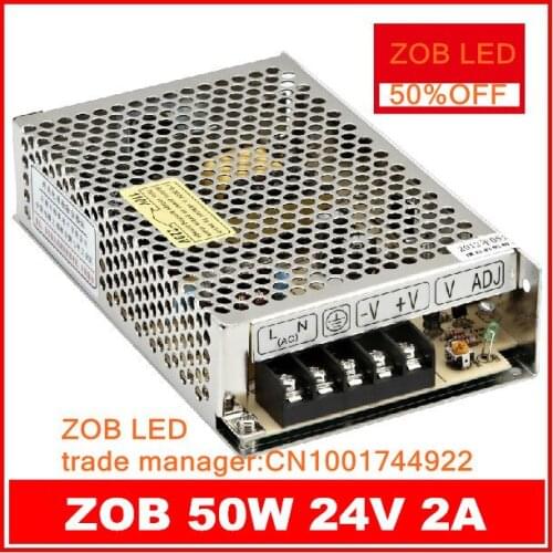 50W 24V 2A LED Switching Power Supply,For LED Strip light,85-265AC input, power suply 24V Output in stocks--2PCS/LOT