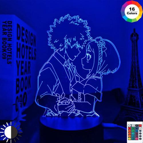Anime 3d Led Night Light My Hero Academia for Bedroom Decor Birthday Gift Manga Gadget My Hero Academia Katsuki Bakugo Light