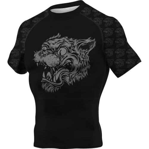 Mens Angry Leopard Short Sleeve Training Tees