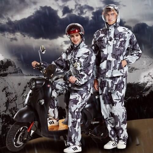 New raincoat rain pants suit waterproof motorcycle rain jacket poncho table size Large Size fishing suit rainwear man and woman