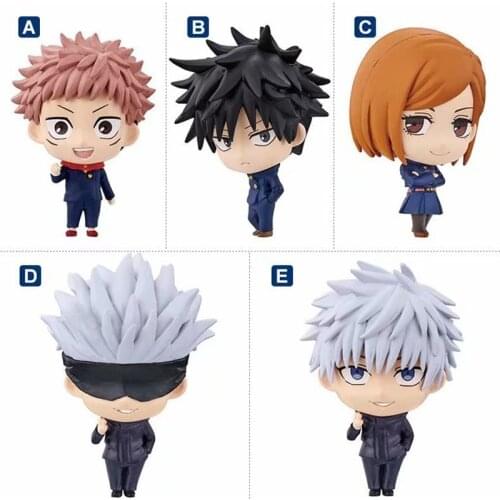 Jujutsu Kaisen Anime Figure Gojo Satoru Itadori Yuji PVC Figurine Fushiguro Megumi Kugisaki Nobara 5PC Figma Q.Ver Juguetes Toys