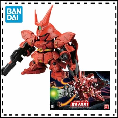 Bandai Gundam Bb Anime Figures Q Editie Sd Bb Warrior 382 Sazabi Char Speciale Machine Gunpla Assembly Anime Action Figure Model