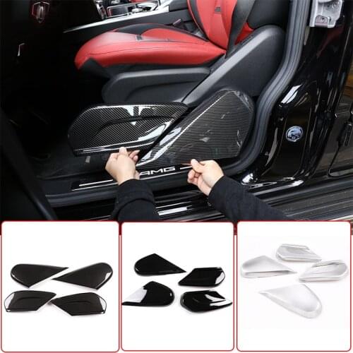 ABS Glossy Black Carbon Fiber Car Seat Side Trim Panel Accessories For Mercedes Benz G Class W463 2019-2020