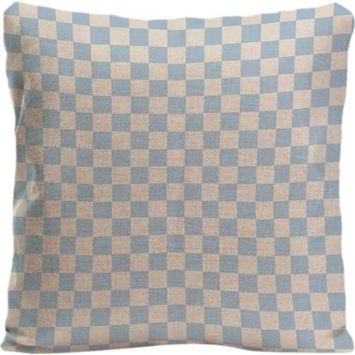 Classic Squares Printing Throw Pillow Case Decorative Light Blue Cushion Cover Perfect Gift By Lvsure For Car Sofa Seat