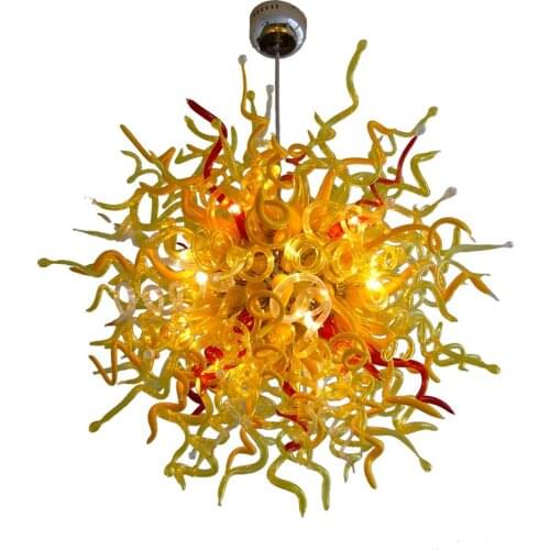 Murano Glass Chandelier Lustre Led Modern Hand Blown Chandeliers Lamps Home Hotel Art Decoration Indoor Lighting