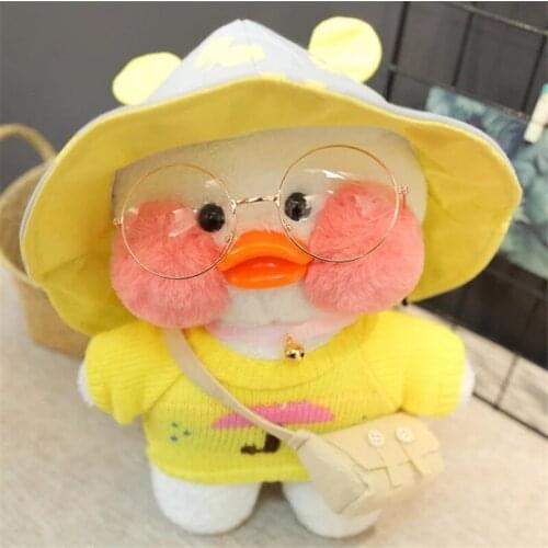 Nice 30cm Cartoon Cute LaLafanfan Cafe Duck Plush Toy Stuffed Kawaii Duck Doll Animal Pillow Birthday Gift for Kids Children