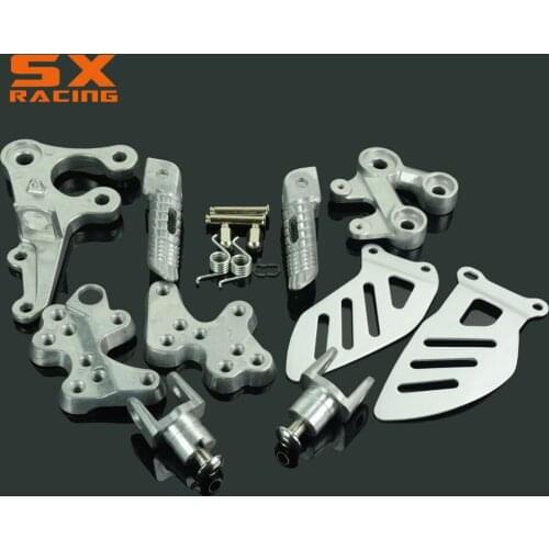 Motorcycle Silver Street Bike Front Foot Pegs Pedal Footrest For SUZUKI GSXR1000 GSXR 1000 2005 2006 2007 2008 2009 10 11