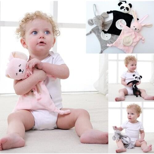 Newborn Cartoon hand Grasping Towel Baby Appease Toys Plush Toy Doll Infant Multifunctional Comfort Soft Appease Towels
