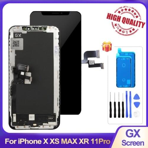 NEW GX hard X OLED Screen For iPhone X XS MAX XR 11Pro Display Touch Screen Pantalla Replacement For iPhone X OLED Assembly