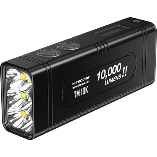 NITECORE TM10K Tiny Monster Rechargeable Flashlight 6 CREE XHP35 HD max 10,000 lumen LED screen throw 288 meter built in battery