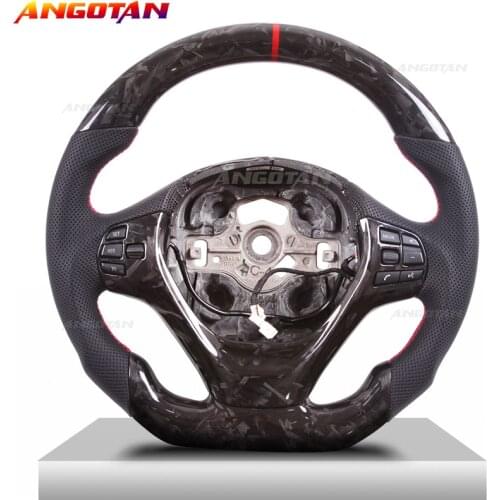 Customized Forging technology Carbon Fiber Race Digital Display Perforated leather Steering Wheel For BMW E90