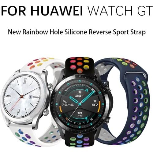 Newest 20mm 22mm solicone sport band for samsung galaxy watch 42mm 46mm huawei gt 2e Honor magic smart watch