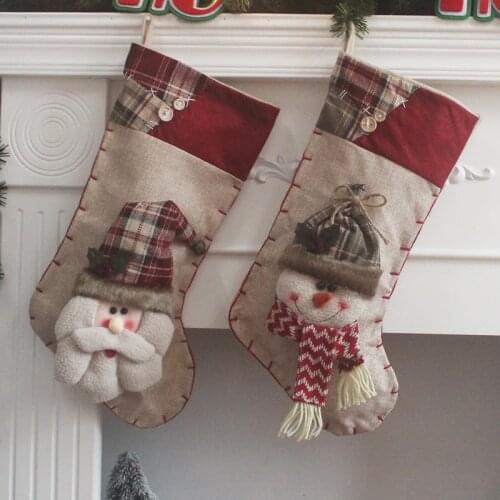 Christmas decorations Christmas socks old man Snowman Christmas Eve holiday atmosphere pendant scene arrangement socks gifts