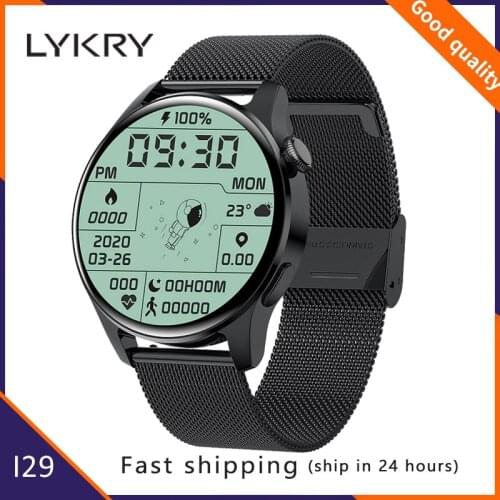 LYKRY I29 Smart Watch 1.3inch Round Screen BT Call MP3 Player Heart Rate Pressure Monitor Fitness Tracker Long Standby