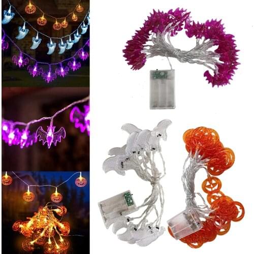 1.5M 10Led Halloween Ghost Bat Pumpkin Led String Lights Lantern House Party Garland Light Decoration Ornament Home Decor