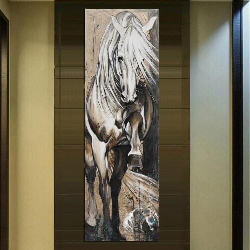 Vintage Horse Canvas Paintings Wall Decorative Pictures For Living Room Bedroom Canvas Prints Poster Animal Retro Art Home Decor