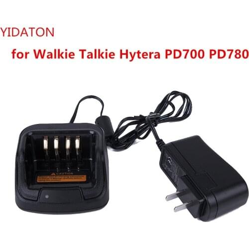 Battery Charger for Hytera two way Radio PD780 GPD660/PD680/PD700 Ham Radio Hf Transceiver Desk Socket Battery Charger Black