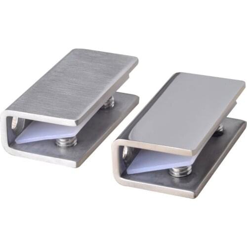 4PCS Square Shape Glass Shelf Bracket Glass Support Fitting Clip Glass Clamp for 8-12mm Glass Board