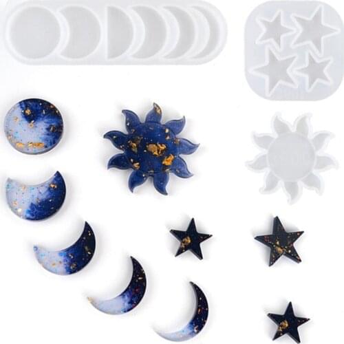 Star Sun Moon Silicone Resin Molds Jewelry Ornaments DIY Handmade Mold Epoxy Resin Molds