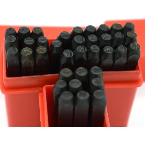 36PCS Letter Number Stamping Metal Punch Stamp Set Tool Kit for Jewelry Plastics Leather Soft Metal Punch Imprint Stamping Die