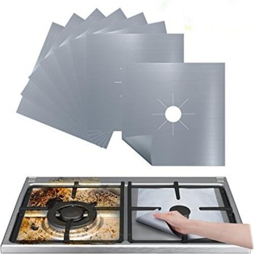 4PC Stove Protector Cover Liner Gas Stove Protector Gas Stove Stove-top Burner Protector Kitchen Accessories Mat Cooker Cover