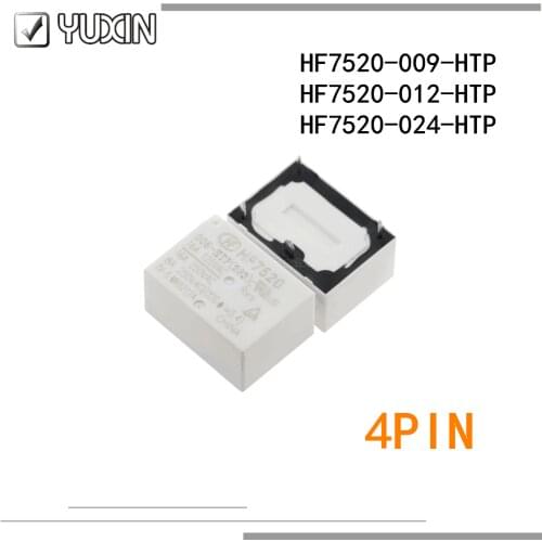 5PCS 100%New Relay HF7520 005-HTP HF7520 012-HTP HF7520 024-HTP HF7520-012-HTP HF7520-009-HTP HF7520 012 HTP 4PIN 16A 9V 12V
