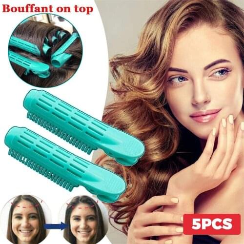 5PCS Hair Curler Clip Self Grip Volume Fluffy Hair Volumizing Hair Curler Clip Naturally DIY Hair Styling Curly Hair Styling