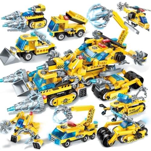 622Pcs Science Technic Educational Building Blocks Toys For Kids Boy 6Years DIY Birtthday Present 8 In 1 Engineering Truck Model