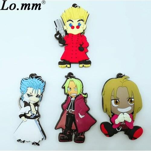 Anime Fullmetal Alchemist PVC keychain Edward Elric fashion novelty classic cartoon pendants porte clefs portachiavi kids gifts