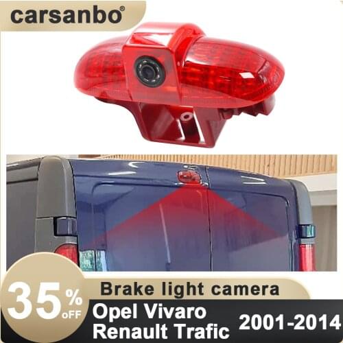 Car Brake Light Backup Camera Rear view For Opel Vivaro/Renault Trafic 2001-2014 with 7 inch rearview mirror monitor optional