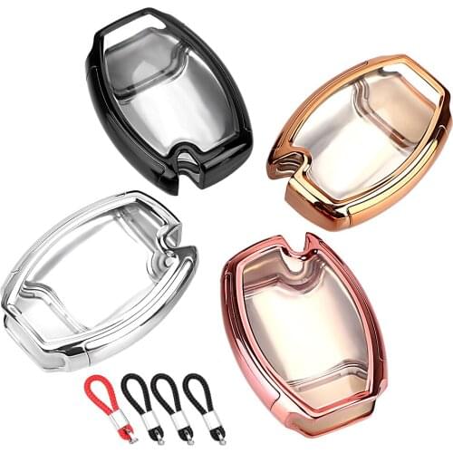 Auto Accessories Car Key Case Fob Protective Key Shell Cover With Keyring For Mercedes Benz C Class E Class E260L GLK GLA CLA