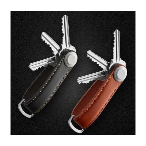 Car Key Pouch Bag Case Wallet Holder Chain Key Wallet Ring Collector Housekeeper EDC Pocket Key Organizer Smart Leather Keychain