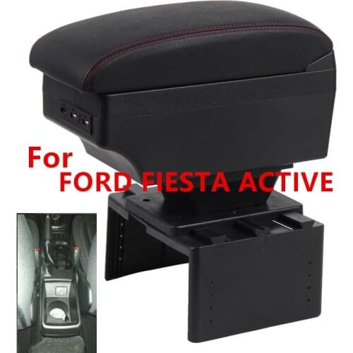 For FORD FIESTA ACTIVE Armrest Box USB Charging heighten Double layer