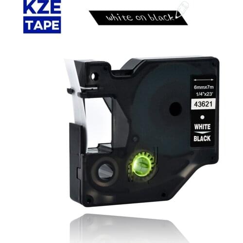 Dymo d1 6mm 43621 white on black label tapes Ribbon compatible Dymo D1 label printer for Dymo Label Printer DYMO LM160 LM280