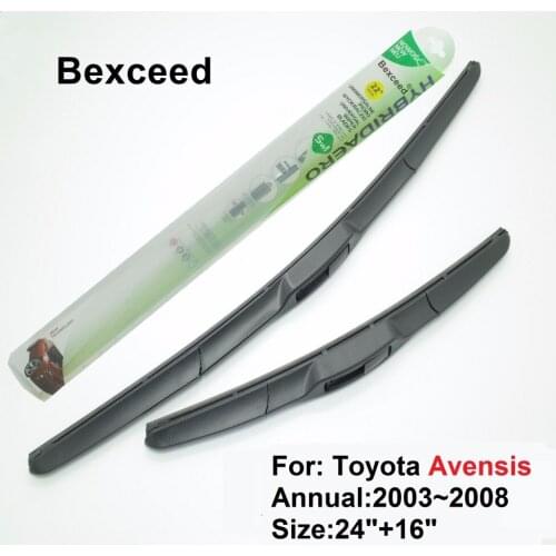 For Toyota Avensis 24"+16" High Quality Bexceed of Car Windshield Hybrid wiper Blade 2003 2004 2005 2006 2007 2008