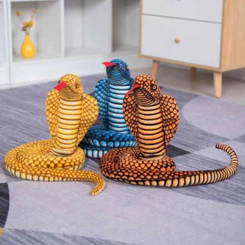 Simulation Snake Plush Toys Giant Snake Cobra Animals Python Soft Stuffed Dolls Bithday Gifts ChildrenS Toys Home Decor 110cm