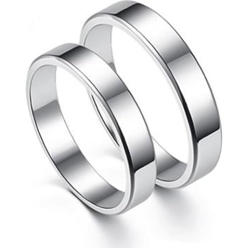 6/7/8/9/10 US Size Minimalist Men Women Smooth Band Rings Titanium Steel Mirror Face Ring Alloy Wedding Engagement Gifts