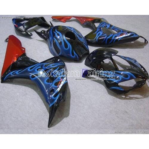 Blue Flame Body Kit For Honda 2006 2007 CBR1000RR 06 07 CBR1000 RR Red black Motorcycle Fairing (Injection molding)