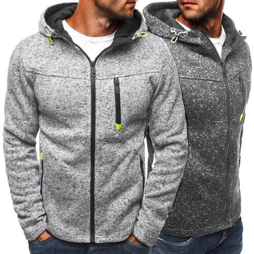 Men Fashion Solid Color Hooded Jacket Zippered Long Sleeve Coat Sweatshirt Top Winter Men Solid Color Long Sleeve Buttons Drawst