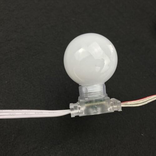 NEW! 50nodes G40 DC12V WS2811 LED technicolor pixel;IP68;with epoxy resin filled;transparent PC material and clean wire