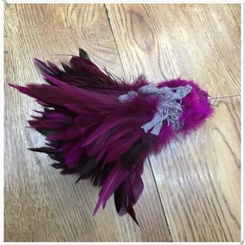Wholesale chicken feather 5-7"dyed rooster tail feather for Crafts feathers for jewelry making plumas for DIY Decoration