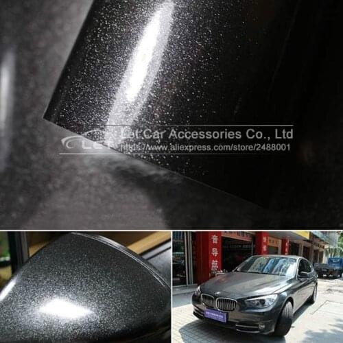 Premium glossy black Diamond pearl glitter wrapping vinyl film Glossy red diamond glitter car sticker