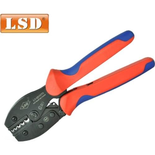 Manual ratchet terminal crimping tool for 0.5-10mm2 22-8AWG non-insulated Terminal and connector LY-0510TD carbon steel crimper