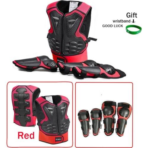 With Gift Motocross childrens armor Motorcycle Scooter Full Body Protective gear armor Vest Skating suits Knee Elbow care