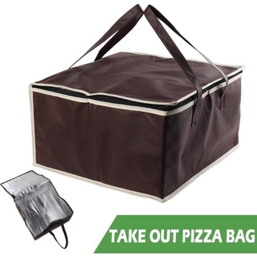Insulated Pizza Delivery Bag Waterproof Camping Warmer Cold Food Thermal Bag 44*44*25cm Heat Cold Insulation Picnic Holder