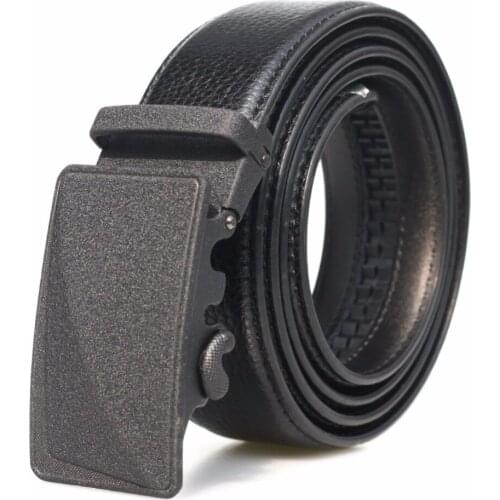 Hongmioo High Quality Leather Belt Automatic Buckle Men Automatic Buckle Leather Belts For Men Automatic Frosted Buckle