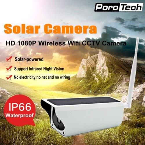 Y4 2MP Wireless Solar IP Camera Wifi Security Surveillance CCTV Camera IP67 Waterproof Outdoor IR Night Vision Solar Powered Cam