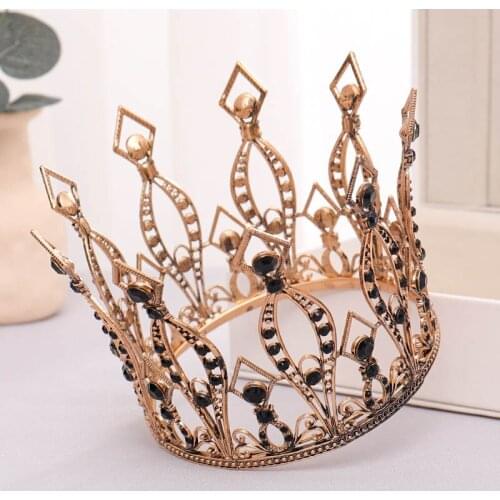 Bride Jewelry Europe and the United States Sell Baroque Whole Circle Crown Birthday Show Crown Birthday Cake Decorations LB