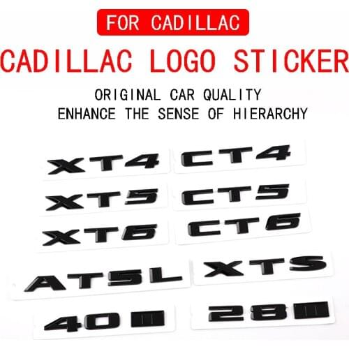 Car Tail Standard Displacement Sticker For Cadillac XT4 XT5 XT6 CT4 CT5 CT6 ATSL AWD 28T 3D Black Auto Stickers